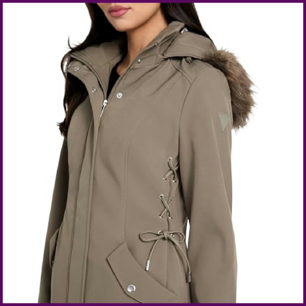 Mid-Length Softshell Jacket Waterproof Windproof … - image 2